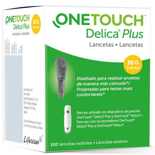 One Touch Delica Plus Lancetas 100un., , large image number 0