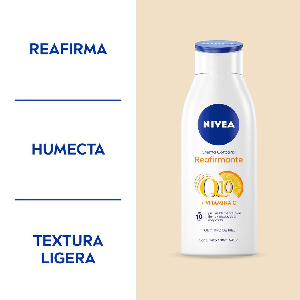 Crema Corporal Nivea Q 10 Reafirmante Vitamina C 400 mL, , large image number 1