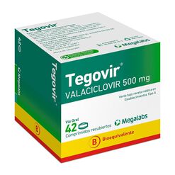 Tegovir 500 mg x 42 Comprimidos Recubiertos