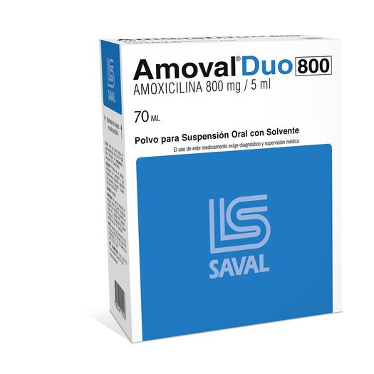 Amoval Duo 800 mg/5 mL x 70 mL Polvo Para Suspensión Oral, , large image number 0