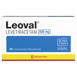LEOVAL Levetiracetam 500 mg 30 comprimidos