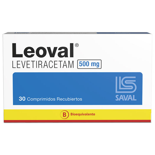 LEOVAL Levetiracetam 500 mg 30 comprimidos, , large image number 0