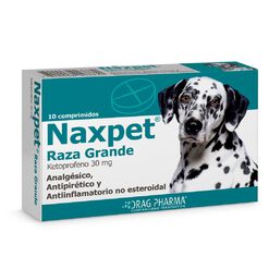 Vet. Naxpet 30 mg Raza Grande Perros 10 Comp.