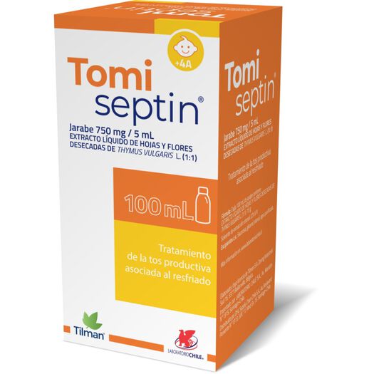 Tomiseptin 750 mg/5 mL x 100 mL Jarabe, , large image number 0