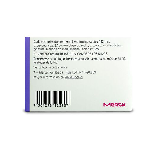 Eutirox 112 mcg x 50 Comprimidos, , large image number 1