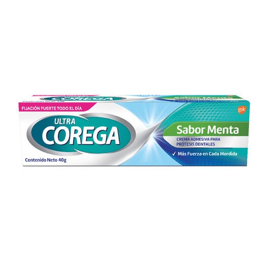 Corega Ultra Crema Adhesiva Menta x 40 g, , large image number 1