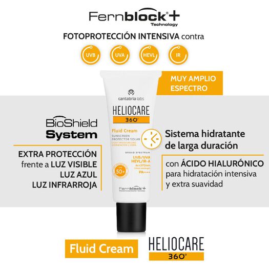 Heliocare 360 Fluid Cream FPS 50 + x 50 mL Crema Topica, , large image number 2