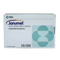 Janumet 50 mg/500 mg x 28 Comprimidos Recubiertos