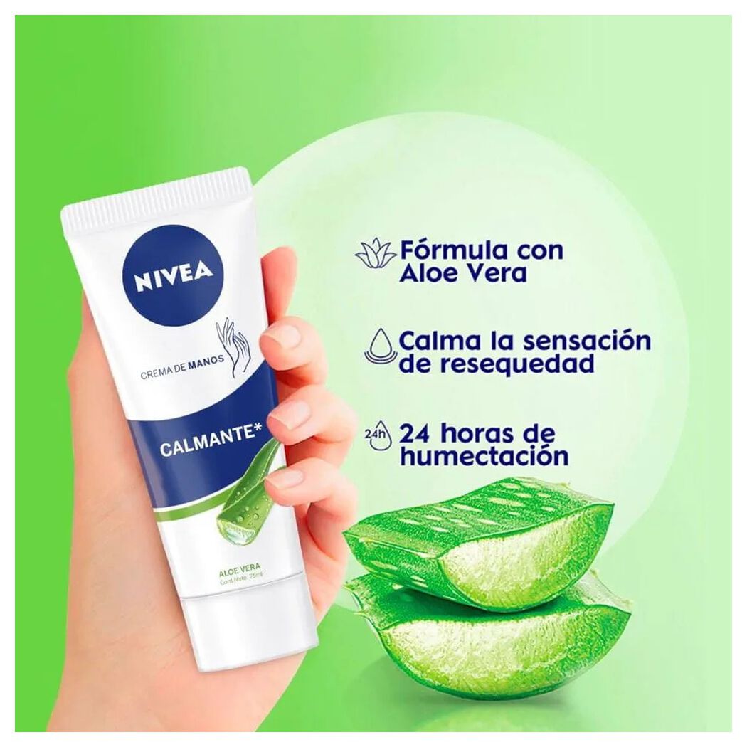 Crema Manos Aloe Vera Nivea 75mL, , large image number 1