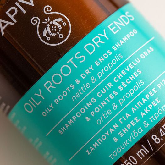 Shampoo Apivita Raiz Puntas Secas 250 mL, , large image number 1