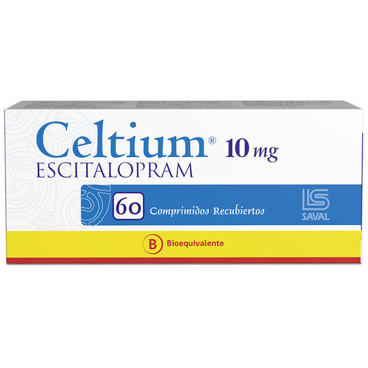 CELTIUM Escitalopram 10 mg 60 comprimidos, , large image number 0