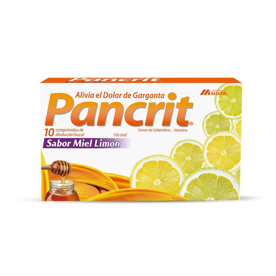 Pancrit Miel Limon 10 Comprimidos, , large image number 1
