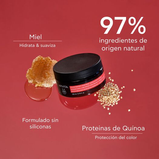 Mascarilla Capilar Apivita Quinoa y Miel 200 mL, , large image number 2