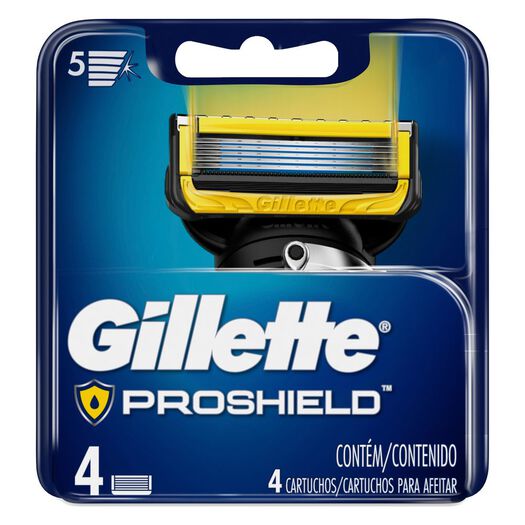 Repuestos Maquina De Afeitar Gillette Proshield Con 5 Hojas Y Extra Lubricación 4 Unidades, , large image number 4