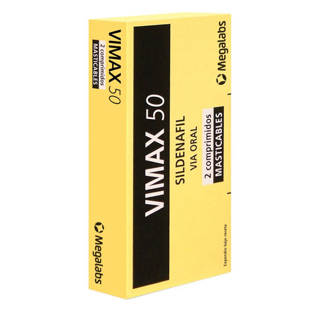 Vimax 50 mg x 2 Comprimidos Masticables, , large image number 0