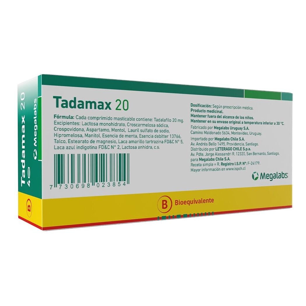Tadamax 20 mg x 4 Comprimidos, , large image number 1