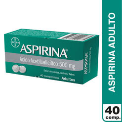Aspirina 500 mg Adulto x 40 Comprimidos