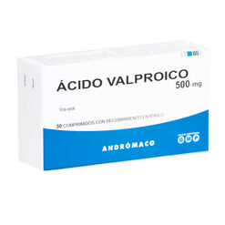 Acido Valproico 500 mg Caja 30 Comp. con Recubrimiento Enterico ANDROMACO S.A.