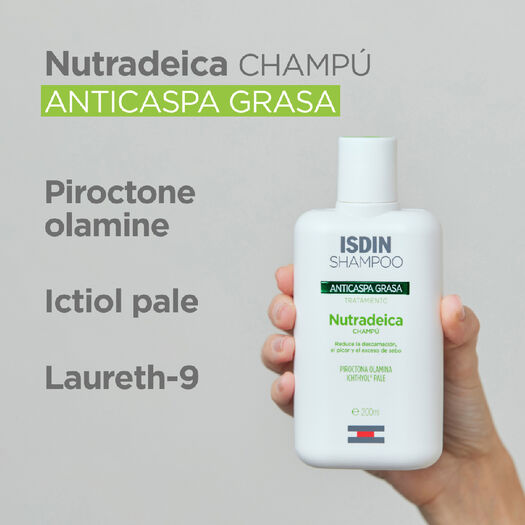 Isdin Shampoo Nutradeica Anticaspa Grasa x 200 mL, , large image number 1