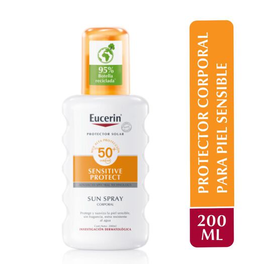 Protector Solar Eucerin Spray Corporal FPS 50+ 200 mL, , large image number 0