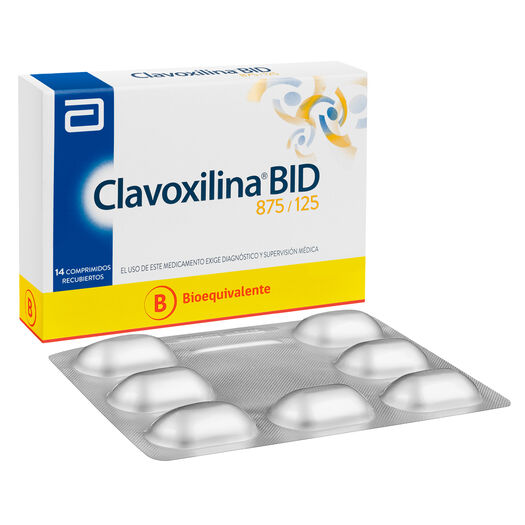 Clavoxilina BID 875 mg/125 mg x 14 Comprimidos Recubiertos LAFI, , large image number 0