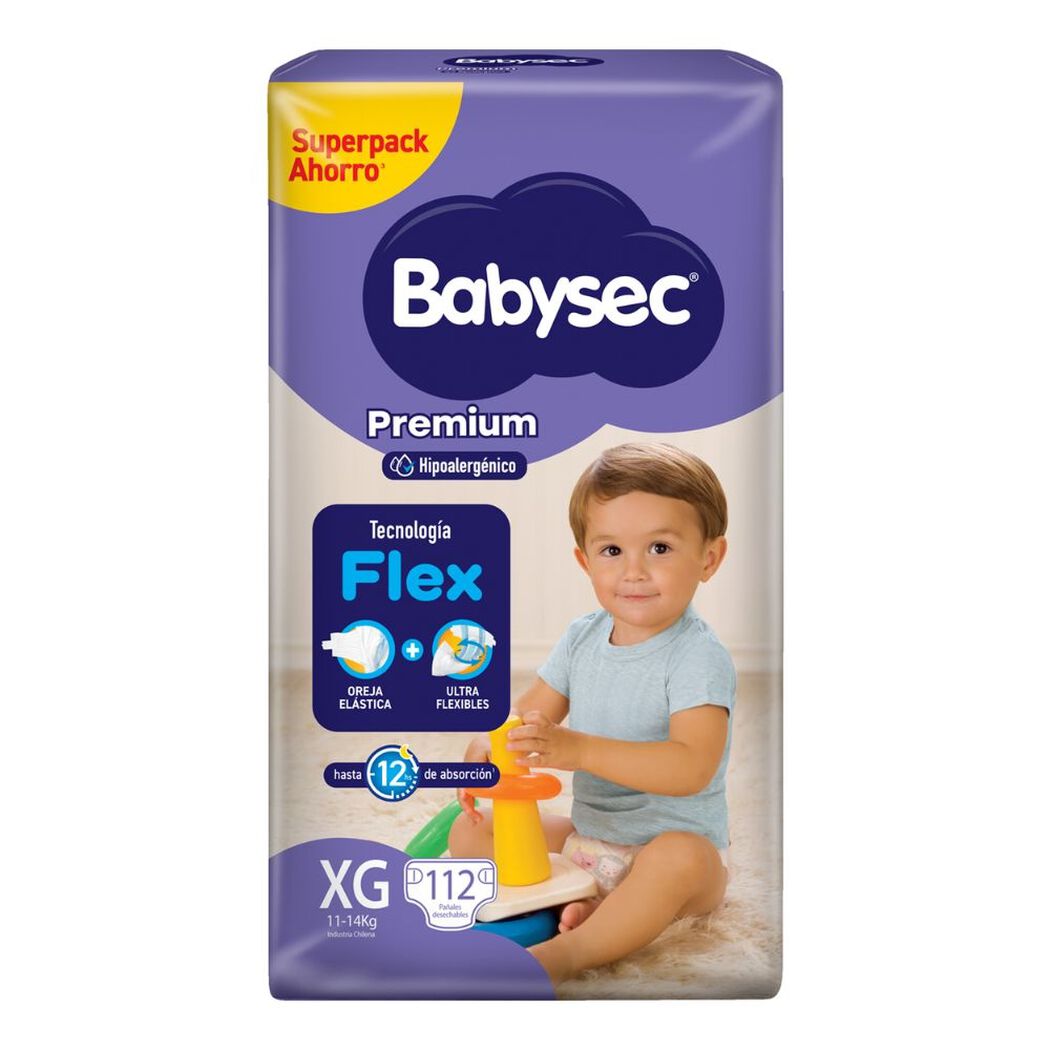 Pa&ntilde;ales Babysec Premium XG x 112 u, , large image number 1
