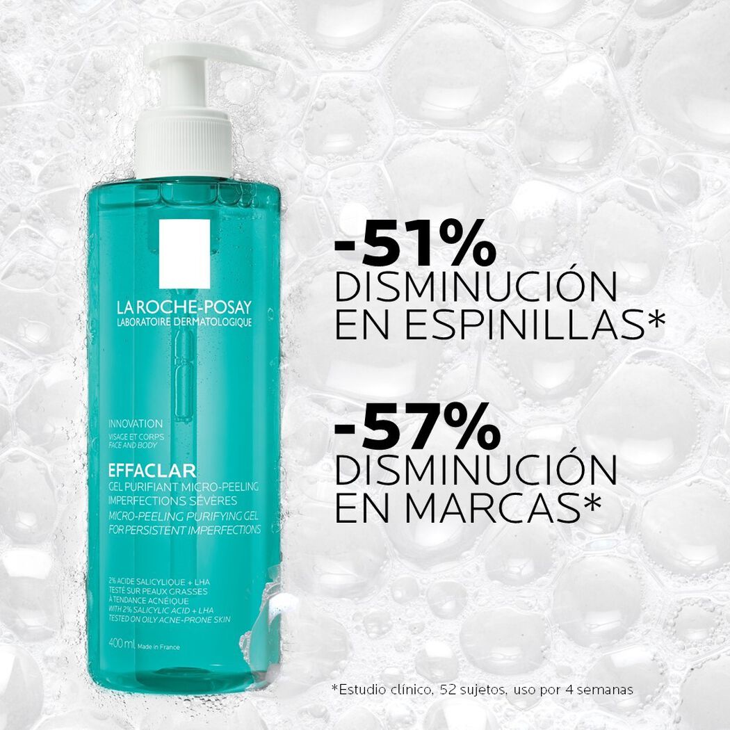 Limpiador La Roche Posay Facial Effaclar Gel Microexfoliante 400 mL, , large image number 2