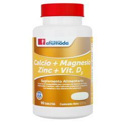 Calcio, Magnesio Y Zinc + D3 90 Tabs