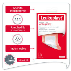 Leukoplast Leukomed T Plus Apósito Transparente 5x7.2 cm 5 Und.
