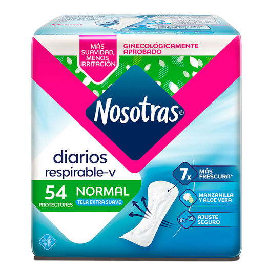 Protectores Diarios Nosotras Corto Respirable 54 Un, , large image number 1