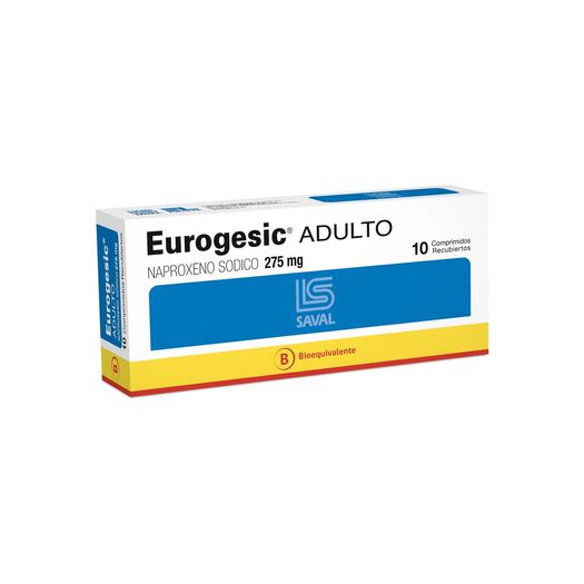 Eurogesic 275 mg x 10 Comprimidos Recubiertos, , large image number 0