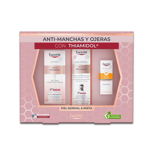 EUCERIN Pack Rutina Anti-Manchas con Thiamidol® Oil Skin Serum + Contorno de Ojos + Protector Solar, , large image number 1