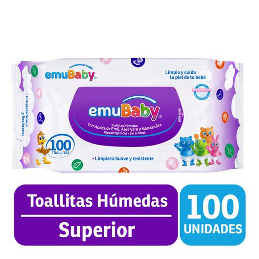 Emubaby Toalla humeda superior X100, , large image number 0