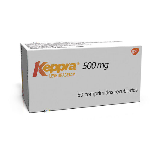 Keppra 500 mg x 60 Comprimidos Recubiertos, , large image number 0