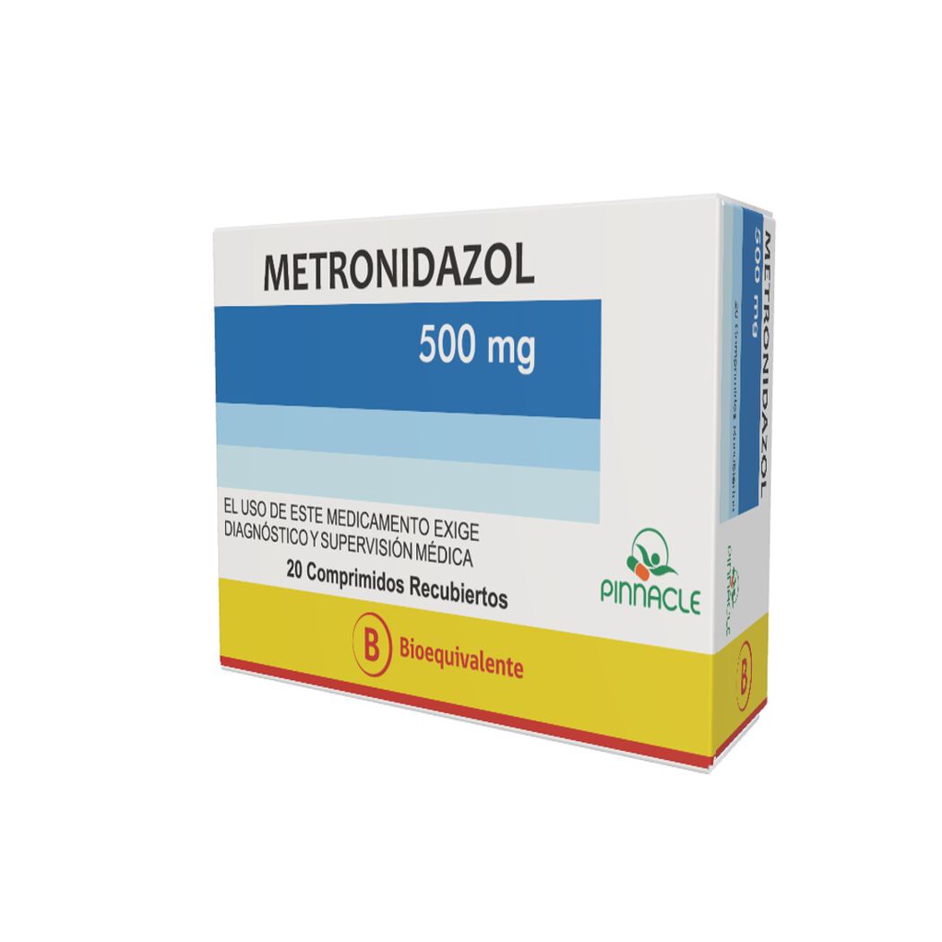 Metronidazol 500 mg x 20 Comprimidos Recubiertos, , large image number 0