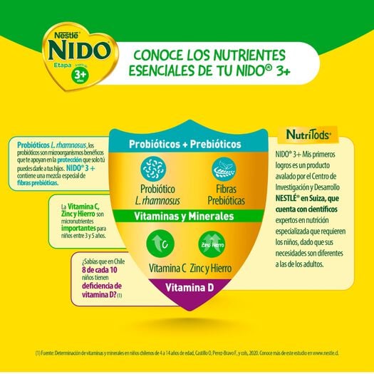 Leche en Polvo Nido Etapa 3+ 700g , , large image number 1