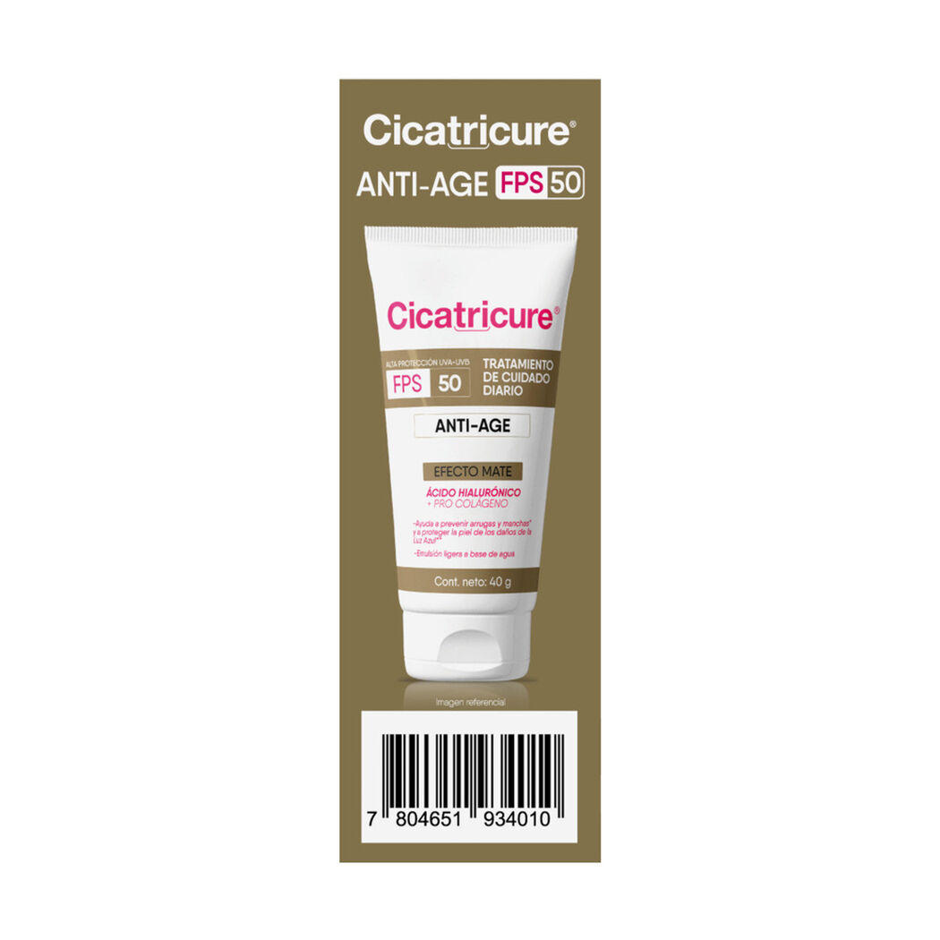 Cicatricure Crema Anti-Age FPS 50 Efecto Mate 40 G, , large image number 2