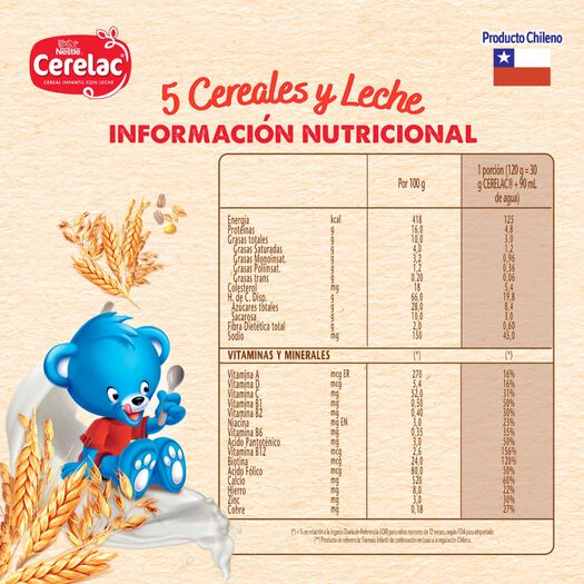 Cereal Cerelac 5 Cereales Etapa 2 400 g, , large image number 3