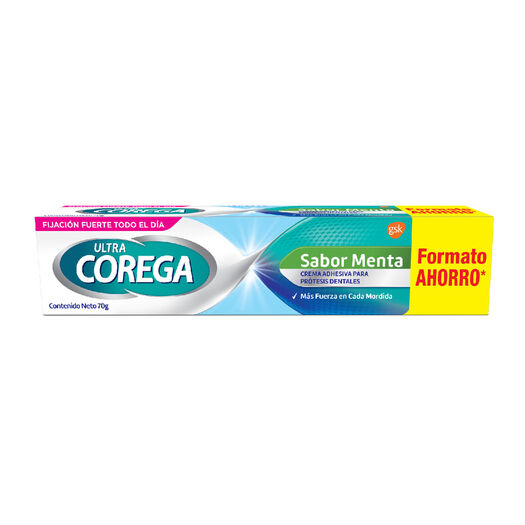Adhesivo Corega Ultra Protesis Dentales Menta 70 g, , large image number 1