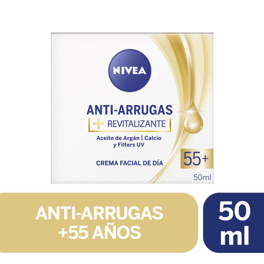 CREMA FACIAL ANTIARRUGAS 55+ REVITALIZANTE NIVEA 50 ML, , large image number 0
