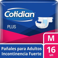 Pa&ntilde;ales para adultos Cotidian Plus Talle M x16 unidades