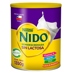 Leche en Polvo Nido Semidescremada Sin Lactosa 1350g 