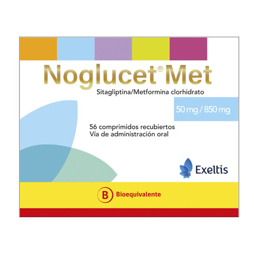 Noglucet Met 50 mg/850 mg X 56 Comprimidos Recubiertos, , large image number 0