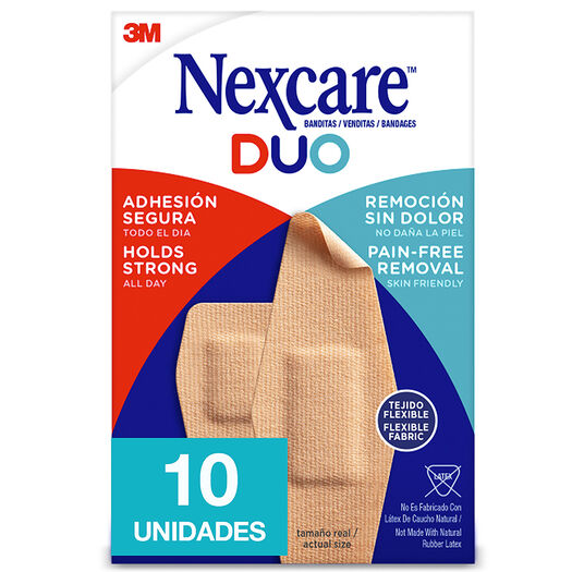 Parche DUO Tamaño surtido, 10 un. Tamaños surtidos. Nexcare, , large image number 0