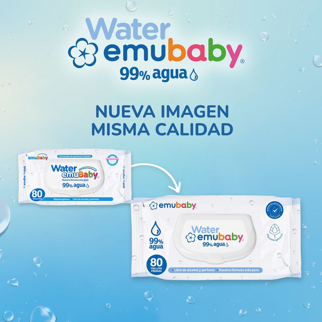 Toallas Húmedas Emubaby Water 55 un, , large image number 3