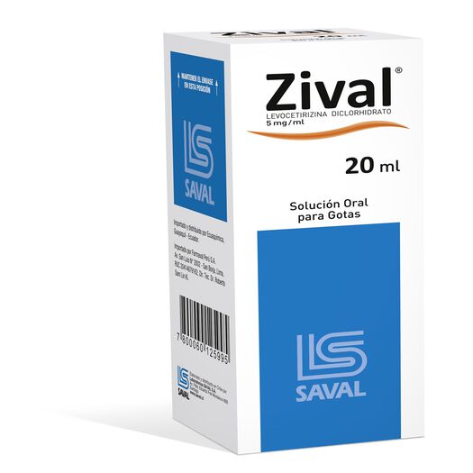 Zival 5 mg/mL x 20 mL Solución Oral Para Gotas, , large image number 0