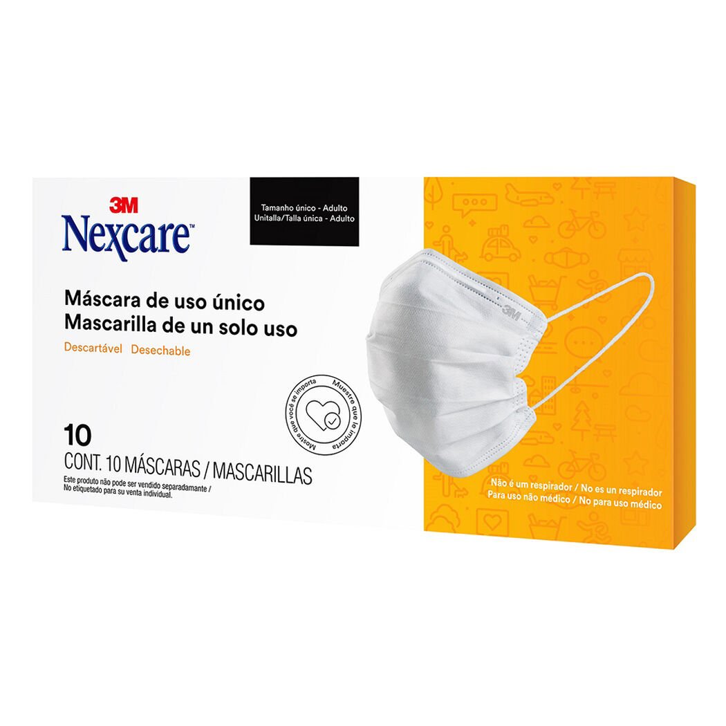 Mascarillas Desechables, 10 unidades. Nexcare, , large image number 0