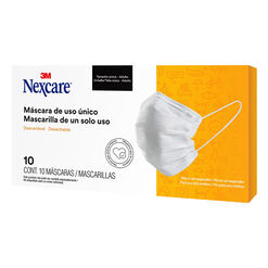 Mascarillas Desechables, 10 unidades. Nexcare