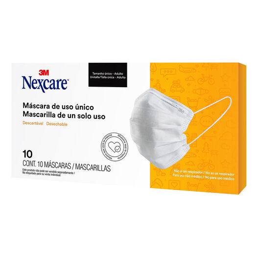 Mascarillas Desechables, 10 unidades. Nexcare, , large image number 0