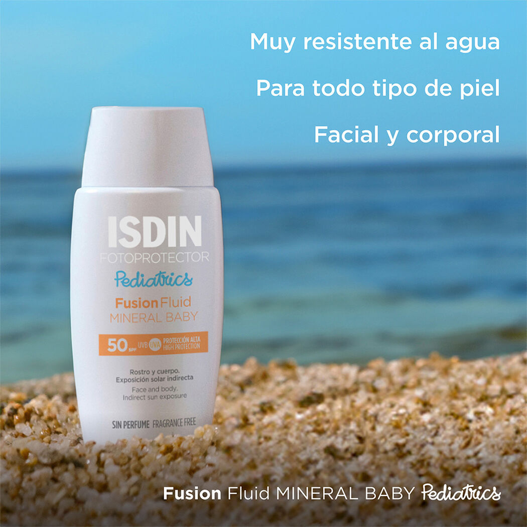 Protector Solar Isdin Pediatrics Fusion Fluid Mineral Baby FPS50 50 mL, , large image number 2